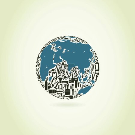 Illustration for Tool a planet, simple vector illustration - Royalty Free Image