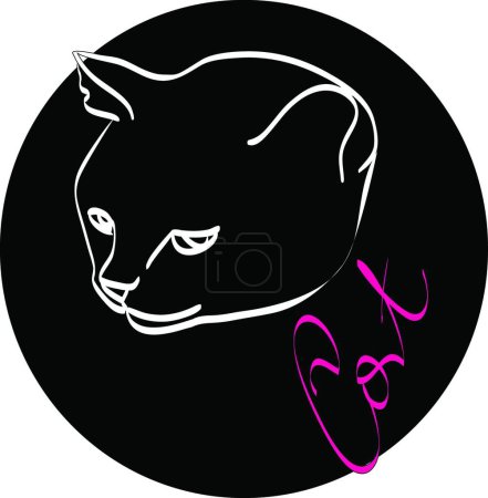 Illustration for Cat modern vector illustration - Royalty Free Image