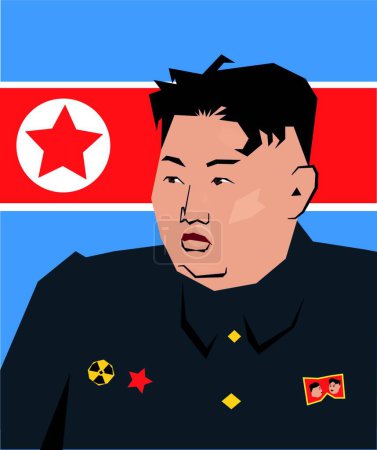 Ilustración de Kim dzong un vector moderno ilustración - Imagen libre de derechos