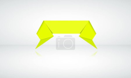 Téléchargez les illustrations : Illustration vectorielle isolée d'étiquette origami - en licence libre de droit