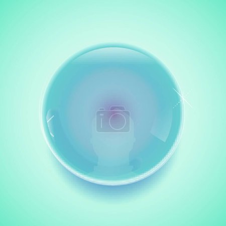Téléchargez les illustrations : Boule de cristal - Illustration vectorielle de boule de regard - en licence libre de droit