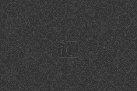 Illustration for Pattern with silhouettes of gears - Royalty Free Image