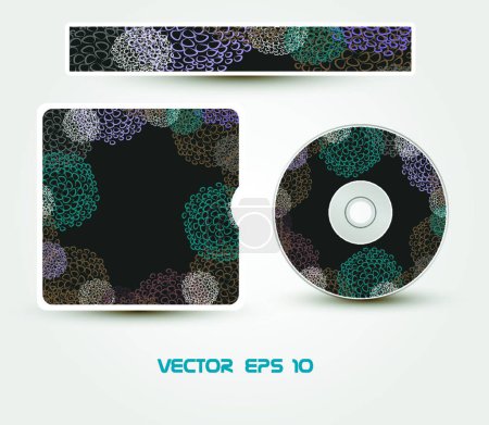 Illustration for CD cover Layout Design Template, Preview - Royalty Free Image