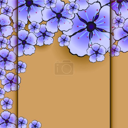 Illustration for Beautiful floral background, vector illustration - Royalty Free Image