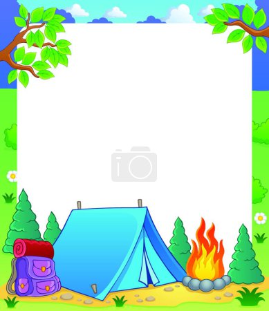 Illustration for Camping theme  vector illustration - Royalty Free Image