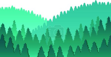 Téléchargez les illustrations : Thème forestier illustration vectorielle d'image - en licence libre de droit