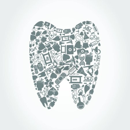 Ilustración de Diseño de dientes humanos, ilustración vectorial - Imagen libre de derechos