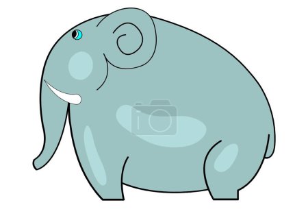 Téléchargez les illustrations : Jolie illustration vectorielle éléphant - en licence libre de droit