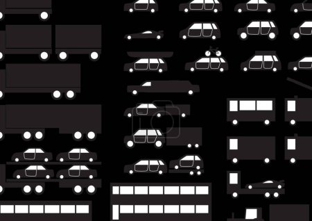 Ilustración de Vector coches sin costura patrón de fondo. - Imagen libre de derechos