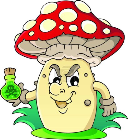 Téléchargez les illustrations : "Illustration d'image de thème champignon - en licence libre de droit