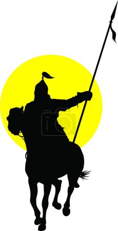 Ilustración de Illustration of Oriental horseman - Imagen libre de derechos