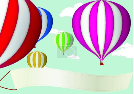 Illustration for Hot Air Balloon, simple vector illustration - Royalty Free Image