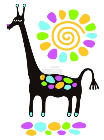 Téléchargez les illustrations : Girafe, illustration vectorielle graphique - en licence libre de droit