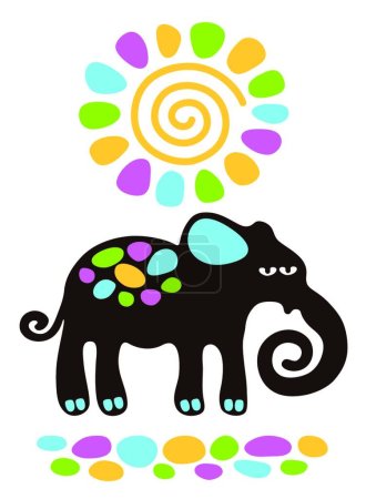Ilustración de Elefante, ilustración vectorial gráfica - Imagen libre de derechos