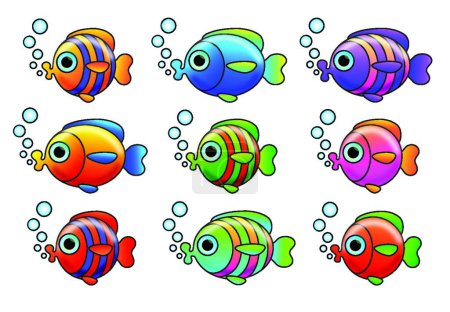 Illustration for Fishes, graphic vector illustration - Royalty Free Image