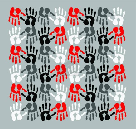 Ilustración de Huellas de manos, ilustración vectorial simple - Imagen libre de derechos