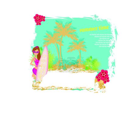 Illustration for Surf Beach  graphic vector illustration - Royalty Free Image