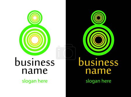 Illustration for "vector logo circles eight handmade" colorful vector illustration - Royalty Free Image