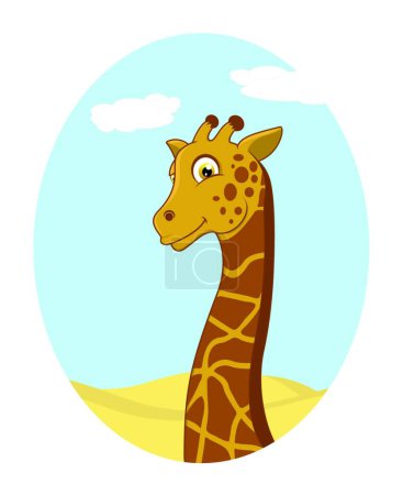 Illustration for "Happy Giraffe Mascot" colorful vector illustration - Royalty Free Image