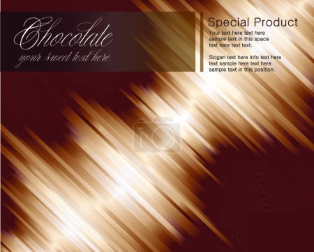 Illustration for Chocolate striped background for cards - Royalty Free Image