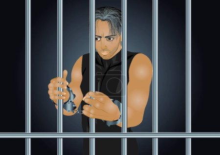 Illustration for Illustration of the prisoner - Royalty Free Image