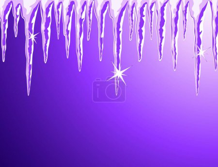 Illustration for Illustration of the vector  icicles - Royalty Free Image