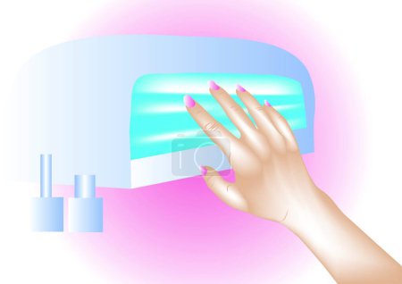 Illustration for Illustration of the Nail dryer - Royalty Free Image