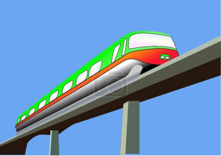 Illustration for Illustration of the Monorail - Royalty Free Image