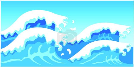 Illustration for Illustration of the Sea waves - Royalty Free Image