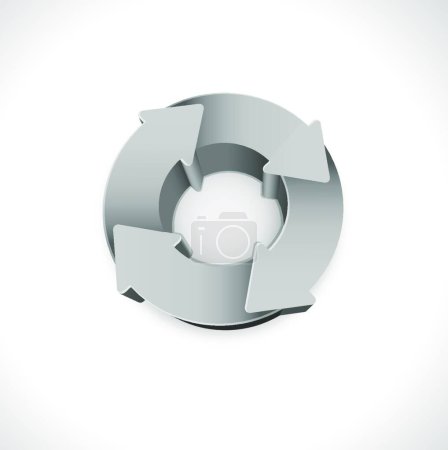 Illustration for Illustration of the grey cycle diagram - Royalty Free Image