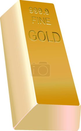 Illustration for Illustration of the Gold bullion - Royalty Free Image