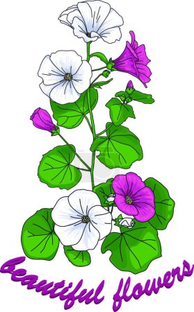 Ilustración de Cubierta de fondo para el espacio de copia, papel pintado de la tarjeta con flores - Imagen libre de derechos