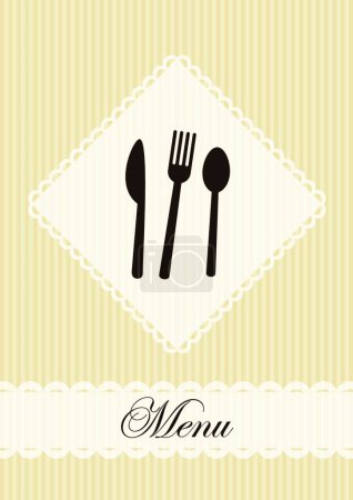 Illustration for "Menu card template" colorful vector illustration - Royalty Free Image