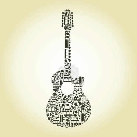 Illustration for Guitar icon, web simple illustration - Royalty Free Image