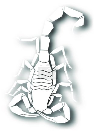 Illustration for Illustration of the Cutout scorpion design - Royalty Free Image
