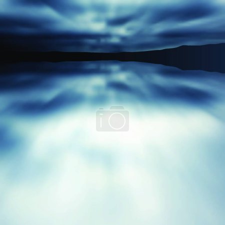 Téléchargez les illustrations : Illustration du lac Blue blur - en licence libre de droit