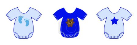 Illustration for Illustration of the Baby Boy Clothes - Royalty Free Image