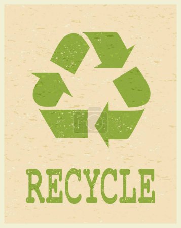 Illustration for Recycle concept, environmental protection illustration - Royalty Free Image