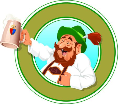 Illustration for Illustration of the  Beer Hunter - Royalty Free Image