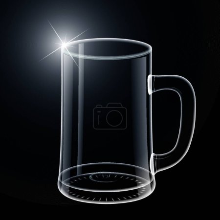 Illustration for Illustration of the Empty beer glass - Royalty Free Image