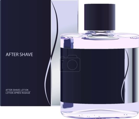 Illustration for "after shave lotion" colorful vector illustration - Royalty Free Image