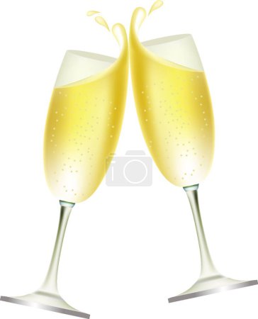 Illustration for Champagne web icon, simple design - Royalty Free Image