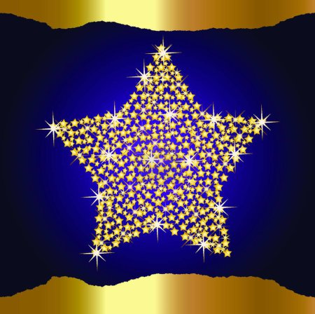 Illustration for "sparkling star background" colorful vector illustration - Royalty Free Image