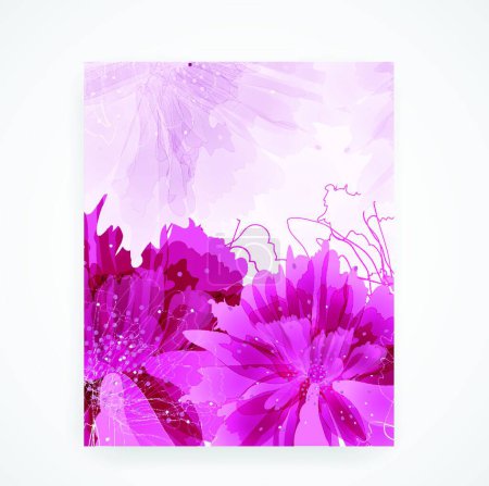 Ilustración de Peonía pétalos de flores, ilustración de dibujo, fondo para espacio de copia - Imagen libre de derechos