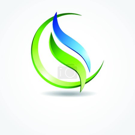Illustration for "Green ecological banner" colorful vector illustration - Royalty Free Image