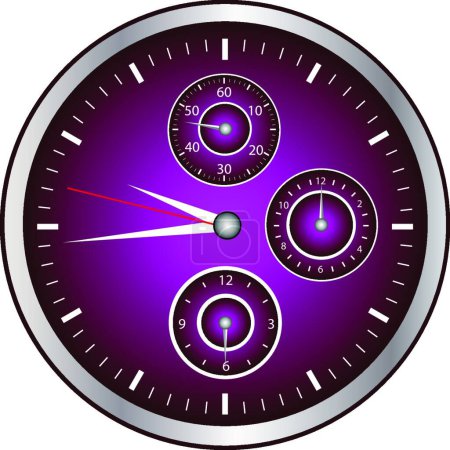 Illustration for "Chrono Watch" colorful vector illustration - Royalty Free Image