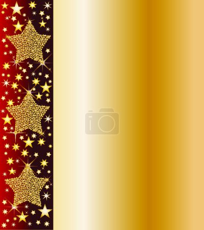 Illustration for "christmasframe with stars" colorful vector illustration - Royalty Free Image