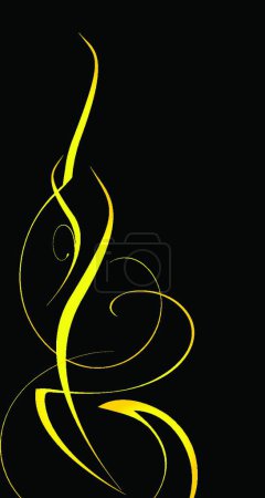 Illustration for Yellow vector ornate background - Royalty Free Image