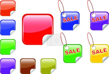 Illustration for Stickers web vector illustration - Royalty Free Image