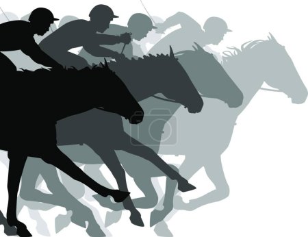 Illustration for Close race modern vector illustration - Royalty Free Image